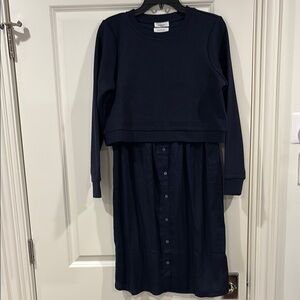 Seraphine textured jersey combo dress